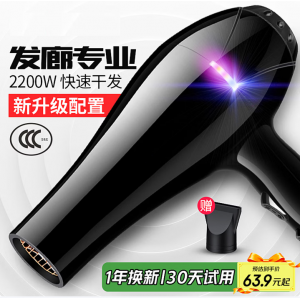 Household 2200W High-Power Cold/Hot Hair Dryer‌
