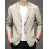 High-end seamless men's casual suit, spring and autumn winter jacket, no-iron woolen warm business jacket